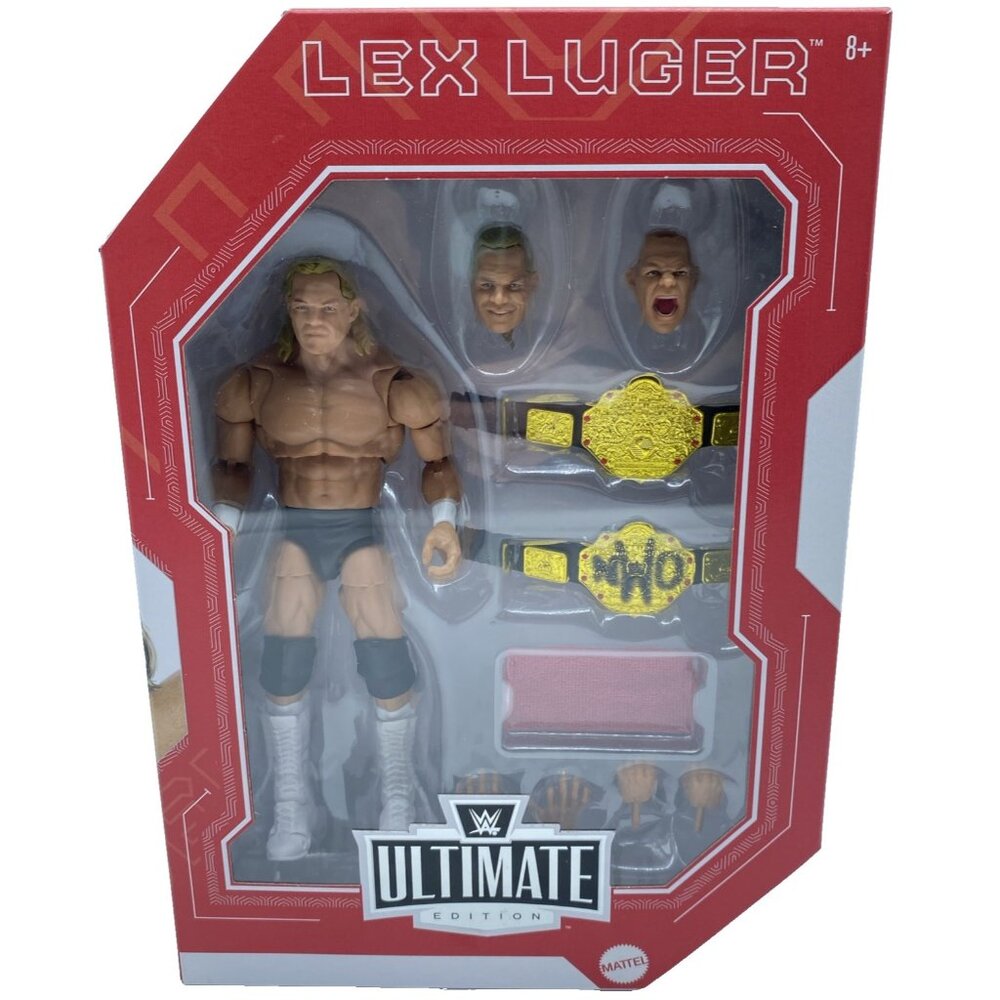 WWE ULTIMATE EDITION Monday Night War Exclusive LEX LUGER Action Figure 2 Belts